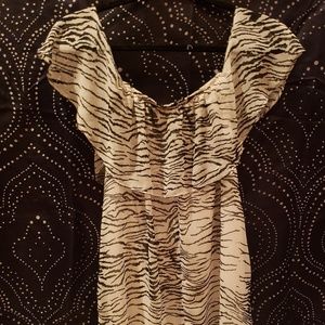 Zebra convertible blouse